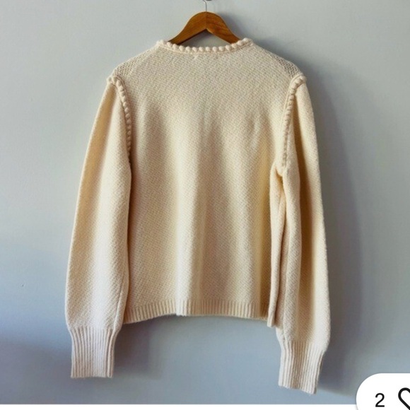 J.Crew Odette Sweater Lady Jacket with Jewel Buttons Size Large BV762 - Picture 2 of 9
